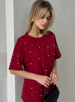 K13337 Футболка (плотный хлопок) КРАСНЫЙ