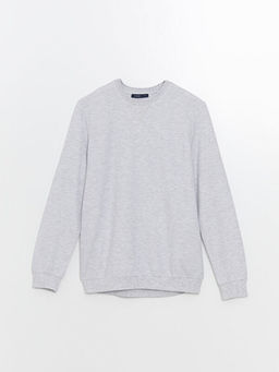 Bisiklet Yaka Uzun Kollu Erkek Sweatshirt