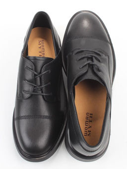 03-M47-68 BLACK Полуботинки женские (натуральная кожа)