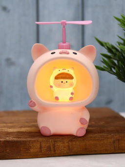 Kопилка - ночник Baby pig fan, pink (13,5 см), пластик