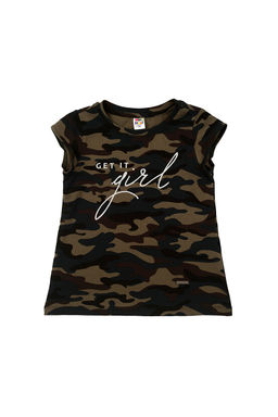 Футболка для девочки	 UD 4574 хаки - Mini maxi фото 2