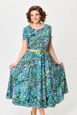 Блуза Swallow 803.2 черный+серебряный узор фото 1081