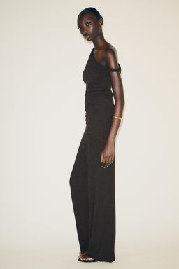 TEXTURED WIDE-LEG TROUSERS - Zara фото 4