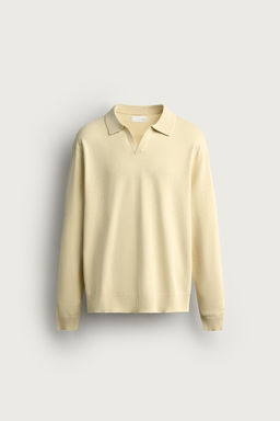 POLO PUNTO REGULAR FIT ALGOD?N - LINO / Amarillo - Zara фото 5