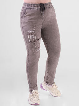 Женские джинсы цвета какао большие - Almond фото 2