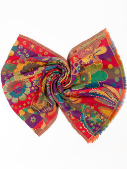 Палантин с вышивкой (шерсть вареная) в ассортименте № Тк906/58