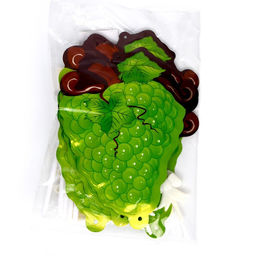 Цена за 5 шт. Воздушный шар фольгированный - самодув 9" «Виноград», с палочкой