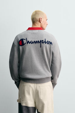 CHAMPION ® X ZARA STRIPED PATCH SWEATER  фото 3