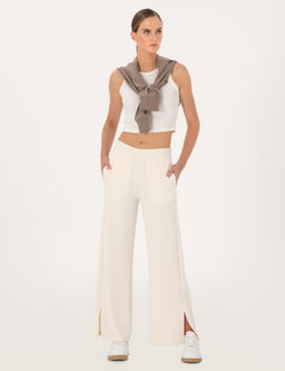 Ekru Flare Fit Modal Kar___ml_ E_ofman Alt_