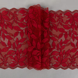 Кружево BLITZ эластичное 225 мм BLST-22 на бобине Турция т.красный