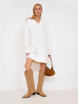 Платье вязаное PL1416/blanche - Emka фото 2