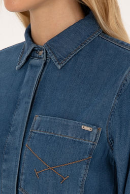 Kad_n Mavi Jean Elbise - U.s. polo assn фото 6