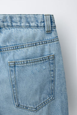 BERMUDA DENIM WIDE FIT ROTOS / Azul claro - Zara фото 4