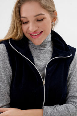 Жилет женский из велюра синий макс - Амадэль фото 27