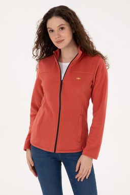 Kad_n Kiremit Fermuarl_ Dik Yaka Polar Sweatshirt - U.s. polo assn фото 3