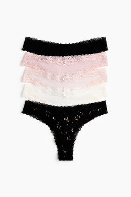 Pack de 5 bragas Brazilian de microfibra y encaje - H&m фото 2