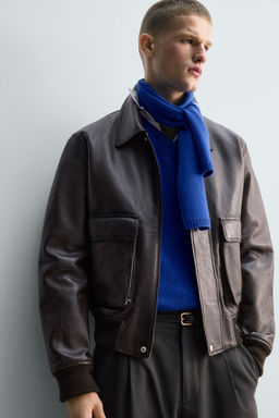 LIMITED EDITION LEATHER JACKET - Zara фото 5