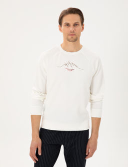 Ekru Regular Fit Sweatshirt - Pierre cardin фото 3