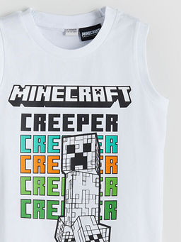 Bisiklet Yaka Minecraft Bask?l? Erkek ?ocuk Atlet