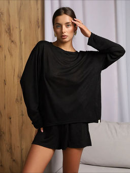 Комплект женский Флам с вискозой Черный - Modamica фото 3