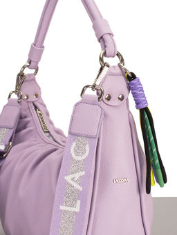 LACCOMA сумка Долорес-ЛЦ802-сиреневый эко кожа хлопок фото 7