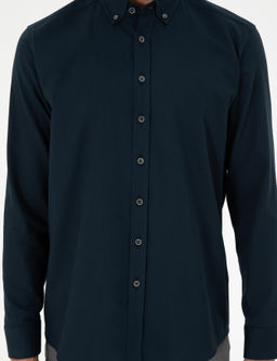 Рубашка Pierre Cardin Regular Fit дл рукав темно‑синяя