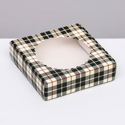 Цена за 2 шт. Коробка сборная с окном, «Мужской», 11.5×11.5×3 см