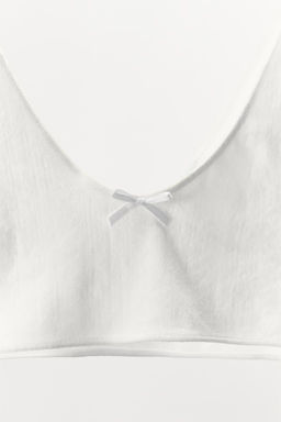 POINTELLE BRALETTE WITH SATIN BOW - Zara фото 6