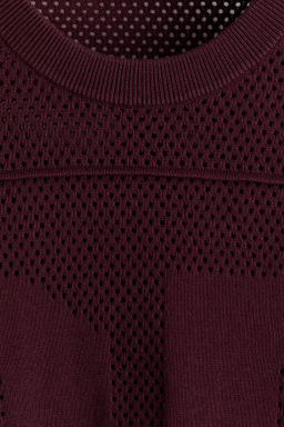 Camiseta boxy en punto calado Relaxed Fit - H&m фото 4