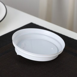 Цена за 100 шт. Крышка одноразовая для стакана белая, с клапаном, d=9 см - Simaland фото 5