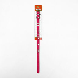 Ошейник Бантики и стразы,38 х 1,5 см, ОШ 27-33, розовый - Пижон фото 6