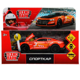 . Машина металл "Спорткар" 12 см, свет-звук двер. багаж.инерц. арт.2001C107-R
