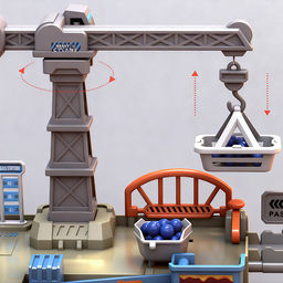 Трек  "Космическая станция" (свет, звук, 4 машины металл) в коробке