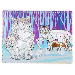 Книжка-раскраска многоразовая «Животные» фломастеры 12 цветов, 3D очки, бутылочка для воды