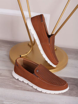 Слиперы мужские/ Слипоны повседневные 101-61-L1 Рыжий