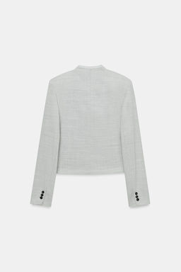 BLAZER CROPPED ZW COLLECTION LIMITED EDITION / Gris claro - Zara фото 9