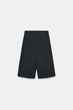 ZW COLLECTION PINSTRIPE PLEATED BERMUDA SHORTS - Zara фото 6