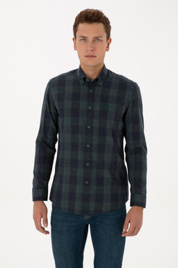 Erkek Koyu Ye_il Uzun Kollu G_mlek