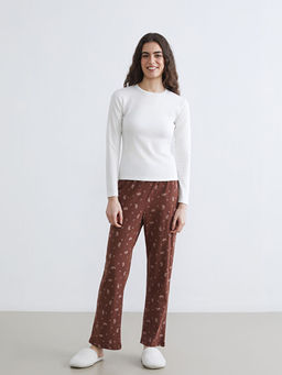 Beli Lastikli Desenli Kad?n Pijama Alt