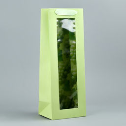 Цена за 2 шт. Пакет подарочный под бутылку, упаковка, «Виноград», 36×13×10 см