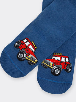 Цена за 5 пар! Носки детские синие с рисунком в виде джипа - Mark formelle фото 5