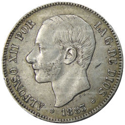5 песет 1883 года Испания