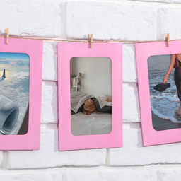 Гирлянда для фотографий с прищепками «Розовая», 6 шт.