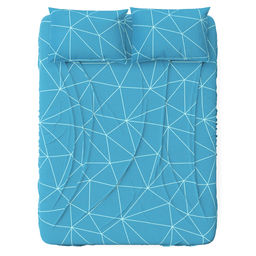 Простыня на резинке Евро Макси Я верю в себя-Б 4/6 бирюзовый 180х200см, свесы 27см, бязь Комфорт 121г/м2, хлопок 100%, упаковка классическая ПВХ 28х41см, Домашняя мода (Россия)