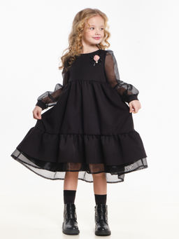 Вечернее нарядное платье с брошью UD 6967 черн/роз - Mini maxi фото 4