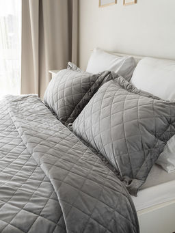 Наволочки декоративные велюр 50x70 (2шт) серый