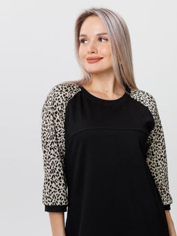 Платье женское П-182 (нейлон г/к/жаккард принт) Серая - Elenatex фото 10