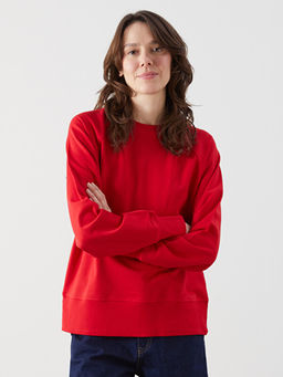 Bisiklet Yaka Oversize Kad?n Sweatshirt