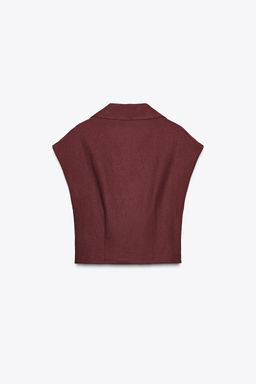 CROSSOVER LINEN BLEND TOP - Zara фото 4