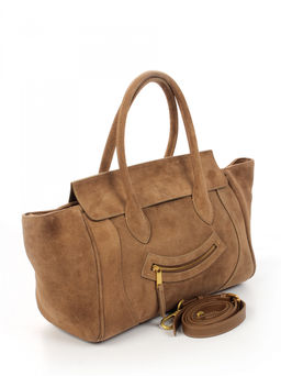 LACCOMA сумка АМ2244-2Ф-коричневый натуральная замша  фото 2